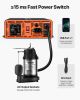 2000W Sump Pump Battery Backup System, LCD Display, Auto Switches to Battery Inverter Power for Sump Pump, Pure Sine Wave