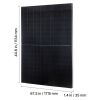 2PCS 400W Monocrystalline Solar Panels, 23% High-Efficiency Mono PV Module with Stable MC4 Output & Aluminum Frame, IP65 Waterproof Outdoor