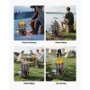 Camping Rocket Stove, Wood Burning Portable Rocket Stove with Carrying Bag for Backpacking, SPCC Steel, Double Door, Burn Twigs