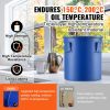 Fryer Grease Bucket, 6 Gal Oil Disposal Caddy Carbon Steel Fryer Oil Bucket with Rust-Proof Coating, Oil Transport Container with Lid, Lock Clips