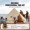 Canvas Bell Tent, 4 Seasons 3 m/9.8ft Yurt Tent, Canvas Tent for Camping with Stove Jack, Breathable Tent Holds up to 4 People, Camping Outdoor