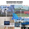 7-in-1 Wireless Weather Station with Wi-Fi, 7" TFT Colorful Display, Solar-Powered Outdoor Sensor, Indoor & Outdoor Monitoring