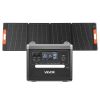 Portable Power Station, 2400W Portable Solar Generator with 200W Foldable Solar Panel