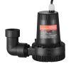 Basement Emergency Back-Up Sump Pump, 2000GPH 0.17 HP Backup Sump Pump System, with 15V Adapter, Float Switch, 24-Hour-a-Day Monitoring Controlle