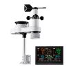 5-in-1 Wireless Weather Station, 7.5-Inch VA Display, Solar Powered Outdoor Sensor, Rain Gauge, Indoor Outdoor for Weather Forecast, Temperature
