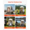 Camping Shower Tent, 1 Room, Foldable Privacy Tent Changing Room with Ground Stakes, Ropes, Carry Bag, and Crossbar