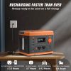 Portable Power Station, 296Wh, Backup Lithium-ion Battery Solar Powered Generator, 300W(Peak Power 600W) Pure Sine Wave AC Outlet, USB QC3.0 LED