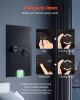 Wall Safe, 3-Tier Hidden Wall Mounted Safe with Password & Key, Q235 Cold-Rolled Steel In-Wall Box with LED Lighting