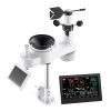 7-in-1 Wi-Fi Weather Station with APP, 7.5-Inch VA Display, Wireless Solar Powered Outdoor Sensor, Rain Gauge, Indoor Outdoor for Weather Forecas
