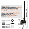 Wood Stove, 118 inch, Alloy Steel Camping Tent Stove, Portable Wood Burning Stove with Chimney Pipes & Gloves, 3000in³ Firebox Hot Stove Outdoor