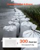 Empty Sandbags, 300 Packs 16 x 26 in, Heavy Duty Sand Bags Sacks with Ties, 50lb Capacity Woven Polypropylene Sandbags