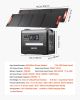 Portable Power Station, 2400W Portable Solar Generator with 2PCS * 200W Foldable Solar Panels