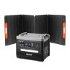 Portable Power Station, 2400W Portable Solar Generator with 200W Foldable Solar Panel