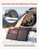 100W Bifacial Solar Panel, 16BB N-Type Foldable Monocrystalline Solar Panel Charger 24% Efficiency, Portable with MC4 Output, USB-A (QC3.0)