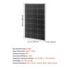 100W Monocrystalline Solar Panel, 23% High-Efficiency Mono PV Module with Stable MC4 Output & Aluminum Frame, IP65 Waterproof Solar Panel Outdoor