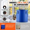 Fryer Grease Bucket, 8 Gal Oil Disposal Caddy Carbon Steel Fryer Oil Bucket with Rust-Proof Coating, Oil Transport Container with Lid, Lock Clips