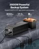 Sump Pump Battery Backup System, 3000W, Auto Switches to Battery Inverter for Continuous Sump Pump Operation, Pure Sine Wave, LCD Display