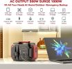 GOFORT Portable Power Station 540Wh/500W(Peak 1000W) 6 x AC 110V Outlets PD 60W Portable Solar Generator CPAP, Emergency Backup Power