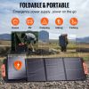 Portable Monocrystalline Solar Panel, Monocrystallin120W Foldable e ETFE Solar Charger, 23% Efficiency Solar Panel with Type C, DC 18V, QC3.0 USB