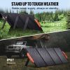 Portable Monocrystalline Solar Panel, Monocrystallin120W Foldable e ETFE Solar Charger, 23% Efficiency Solar Panel with Type C, DC 18V, QC3.0 USB