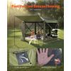 Pop up Gazebo Screen Tent, 12 x 12 ft Large 6-Sided Camping Canopy Tent with Removable Top & Carry Bag, Quick-Set & Bite-Proof, 8-10 Persons