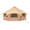 Canvas Tent, 4 Seasons, 16.4 ft Bell Tent, Canvas Tent for Camping with Stove Jack, Breathable Yurt Tent for up to 8 People, Camping Outdoor