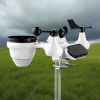 7-in-1 Wi-Fi Weather Station, 7.5-Inch VA Display, Solar Powered Wireless Outdoor Sensor, Home Weather Station Indoor Outdoor, for Temperature