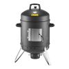 Charcoal Smoker, 16" Vertical Charcoal BBQ Grill, Coated Steel Barbecue Smoker with 2 Grilling Grates, Thermometer, Air Vents & Removable Ash Tra