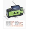 Emergency Weather Radio, 4000mAh Battery, FM/AM/WB/NOAA Alert Solar Hand Crank Emergency Radio, with USB Charging Cable, SOS Alarm and Flashlight