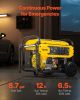 Portable Generator, 9625W Peak Watt Home Generator, Backup Generators for Home with Foldable Handle, Electric Start, Gas Powered, CO Sensor