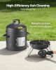 Charcoal Smoker, 16" Vertical Charcoal BBQ Grill, Coated Steel Barbecue Smoker with 2 Grilling Grates, Thermometer, Air Vents & Removable Ash Tra