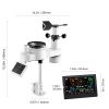 7-in-1 Wi-Fi Weather Station with APP, 7.5-Inch VA Display, Wireless Solar Powered Outdoor Sensor, Rain Gauge, Indoor Outdoor for Weather Forecas