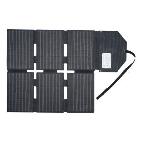 60W Foldable Solar Panel Charger, 16BB N-Type Monocrystalline Solar Panel 24% Efficiency, Lightweight Portable with MC4 Output, Type-C