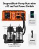 2500W Sump Pump Battery Backup System, LCD Display, Auto Switches to Battery Inverter Power for Sump Pump, Pure Sine Wave