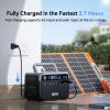 Flashfish 300W Power Station + 60W Solar Panel 230.4Wh LiFePO4 (Peak 600W) Solar generator AC Outlets Portable Power Station,Power Bank