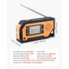 Emergency Weather Radio, 2000mAh Battery, FM/AM/WB/NOAA Alert Solar Hand Crank Emergency Radio, with USB Charging Cable, SOS Alarm and Flashlight