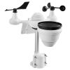 7-in-1 Wireless Weather Station with Wi-Fi, 7" TFT Colorful Display, Solar-Powered Outdoor Sensor, Indoor & Outdoor Monitoring