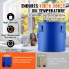 Fryer Grease Bucket, 10 Gal Oil Disposal Caddy Carbon Steel Fryer Oil Bucket with Rust-Proof Coating, Oil Transport Container with Lid, Lock Clip