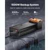 Sump Pump Battery Backup System, 1500W, Auto Switches to Battery Inverter for Continuous Sump Pump Operation, Pure Sine Wave, LCD Display