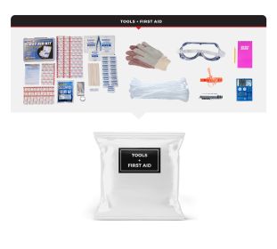 Tools and First Aid Refill Pack for Emergency Kits