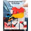 Fuel Container, 1.3 Gallon, Gas Can with Spout and Lockable Bracket, 15 L/min Max Flow Rate, Secure & Leak-proof, Portable Flat Fluid Container for M